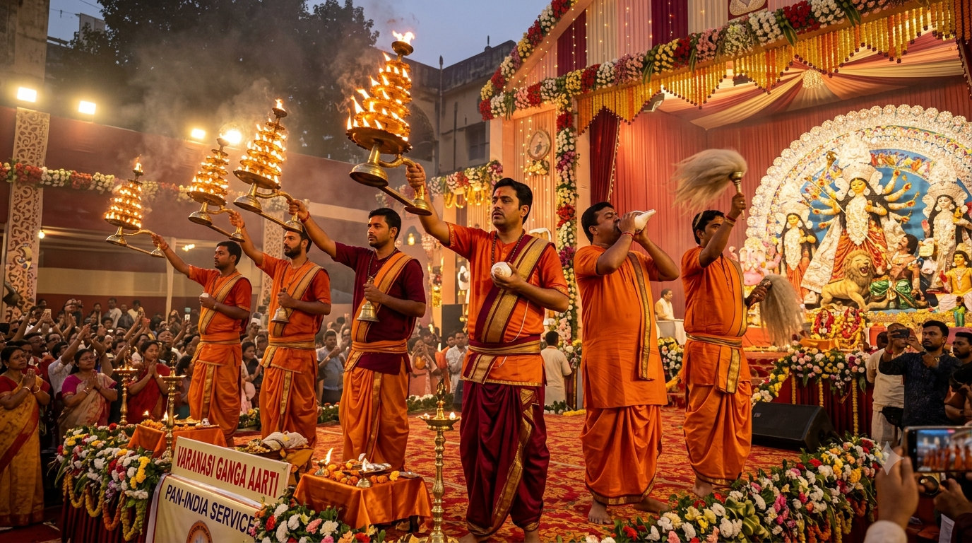 The Pandal Organizer’s Manual: Booking Varanasi Priests for Durga Puja Outside Kashi