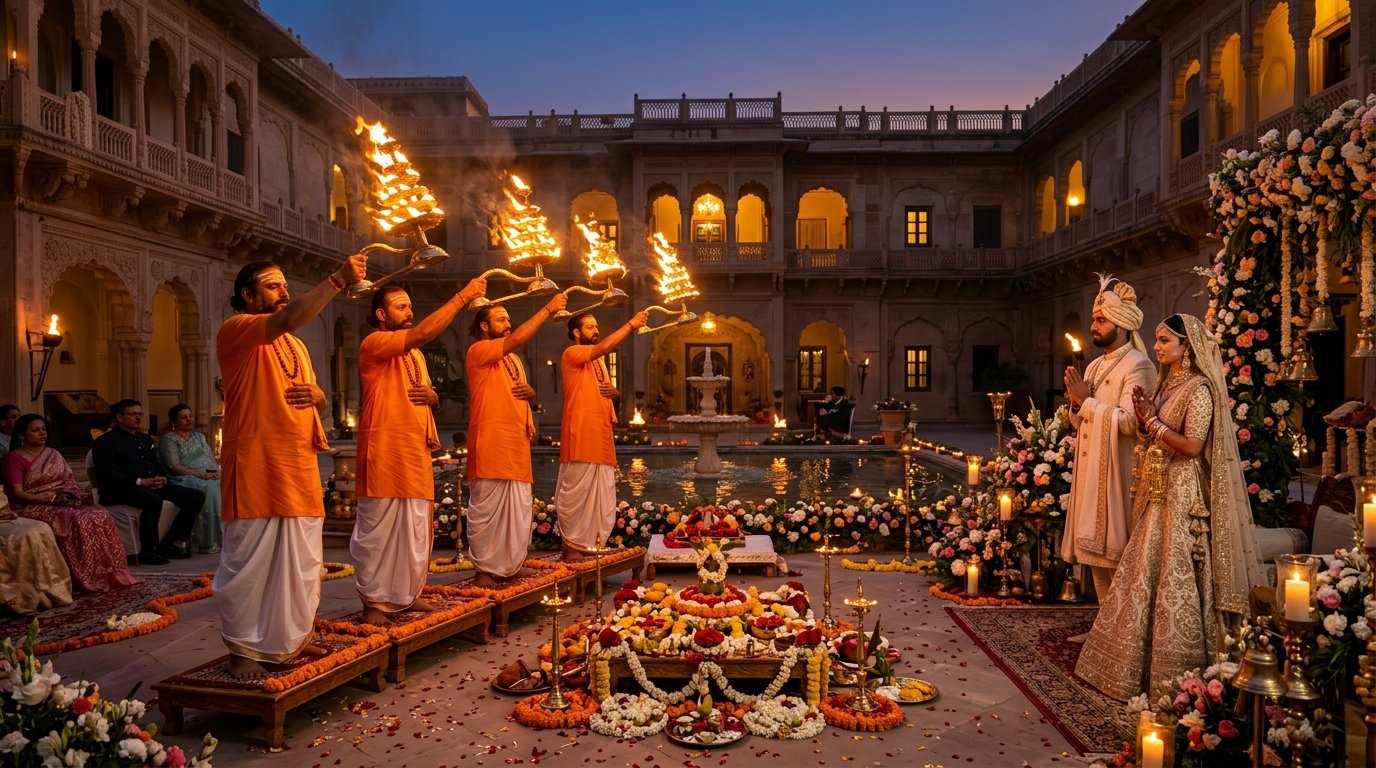 How to Elevate Your Destination Wedding with a Traditional Ganga Aarti